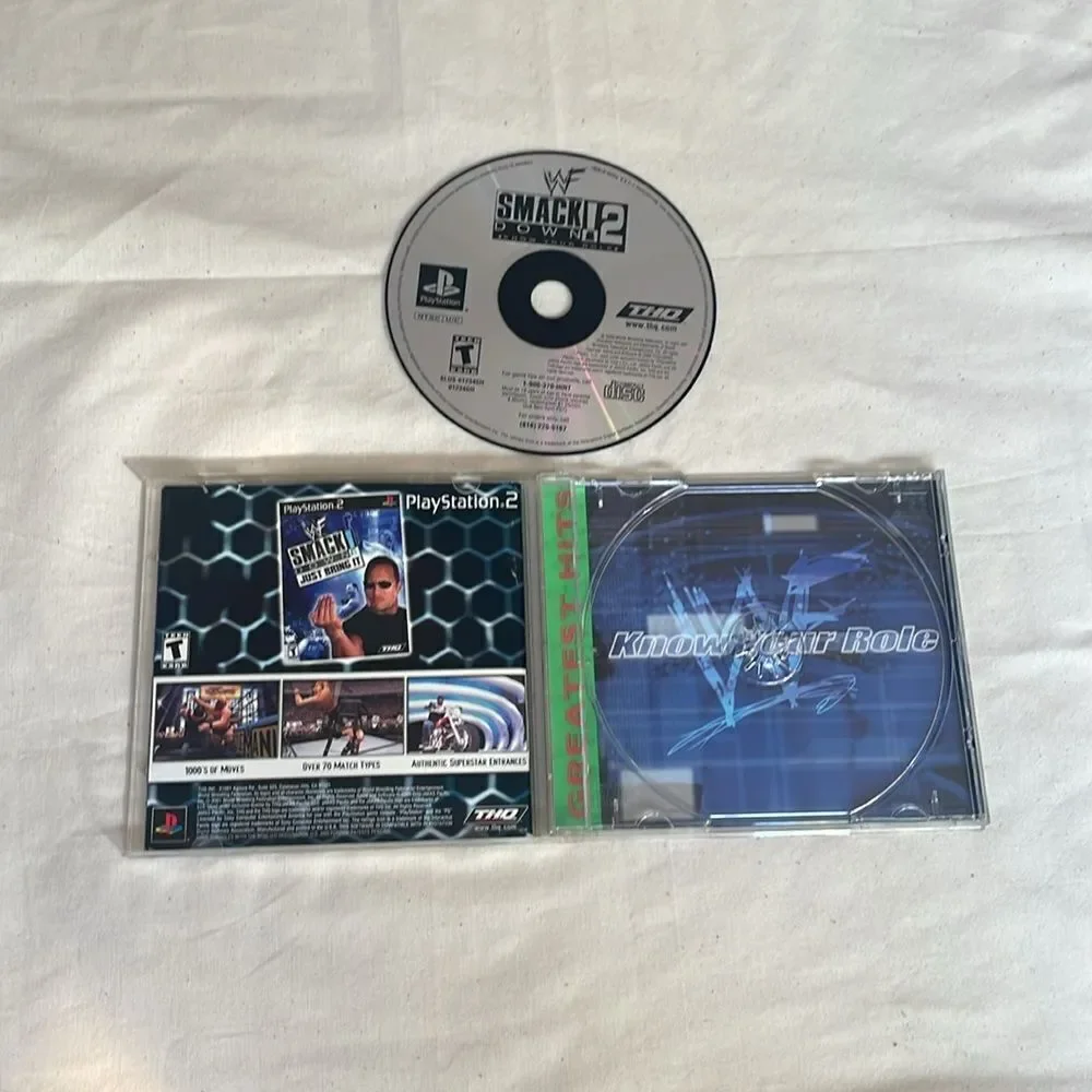 VIDEO GAME PS1 WWF SmackDown 2 Know Your Role (2000) Vintage Sony PlayStation 1